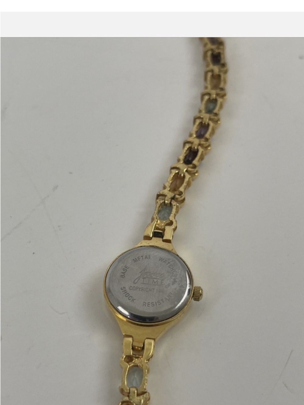 Gold-Tone Crystal Accent Women's Bracelet Watch - Gold - Picture 5 of 9